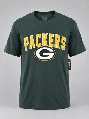 Green Bay Packers Mens Medium T-Shirt Green Gold Football Graphic Tee - NWT